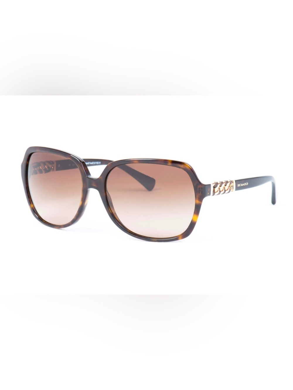 Coach Sunglasses CO 8155Q Brown / Peach Tortoise Round Gradient